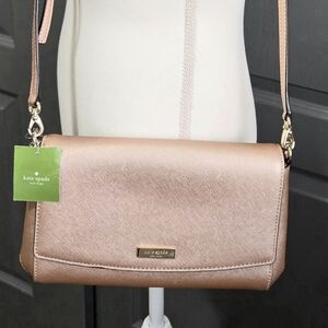 NWT Kate Spade Greer Laurel Way Rose-Gold Convertible Crossbody Bag